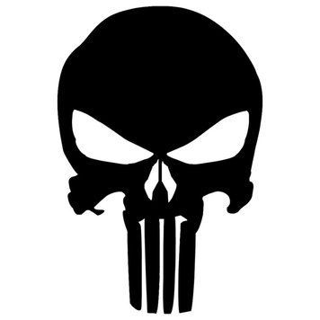 Магнитная наклейка на авто 25 см Каратель Черный M304001-01 фото