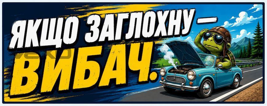 Магнитная наклейка на авто 25 &times; 10 см Если заглохну &mdash; прости синяя виниловая NB01002-M фото