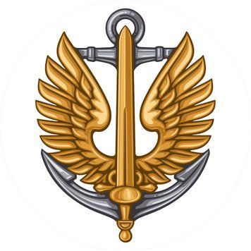 Магнитная наклейка на авто 25 см Военно-морские Силы "ВМС" символика M16004-01 фото