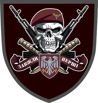 Магнитная наклейка на авто 25 см Знак ДШВ Череп Бордовая M12008-01 фото