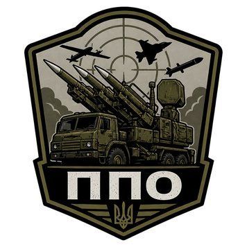 Магнитная наклейка на авто 25 см ПВО Оливковый M293001-01 фото