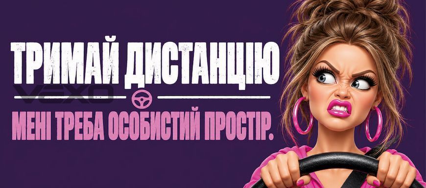 Наклейка на авто 25 &times; 10 см Держи дистанцию ​​Мне нужно личное пространство виниловая, водостойкая NB04601 фото