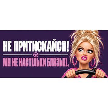 Магнитная наклейка на авто 25&times;10 см Мы не столь близки виниловая, водостойкая NB04701-M фото
