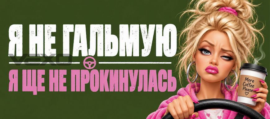 Наклейка на авто 25 &times; 10 см Я не тормозлю Я еще не проснулась виниловая, водостойкая NB05201 фото