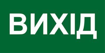 Наклейка 30 х 15 см. Знак эвакуации выход PB1034 фото