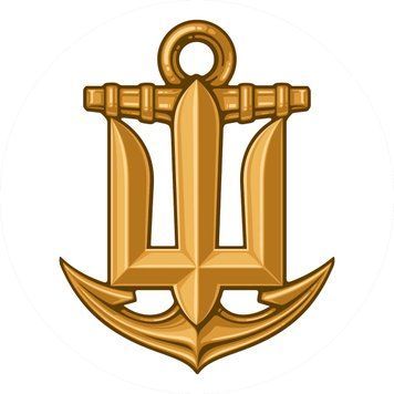 Магнитная наклейка на авто 25 см Военно-морские Силы "ВМС" круглая M16003-01 фото