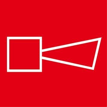 Наклейка 15 х 15 см. Пожарный знак "Звуковый извещатель пожарной тревоги" PB1037 фото